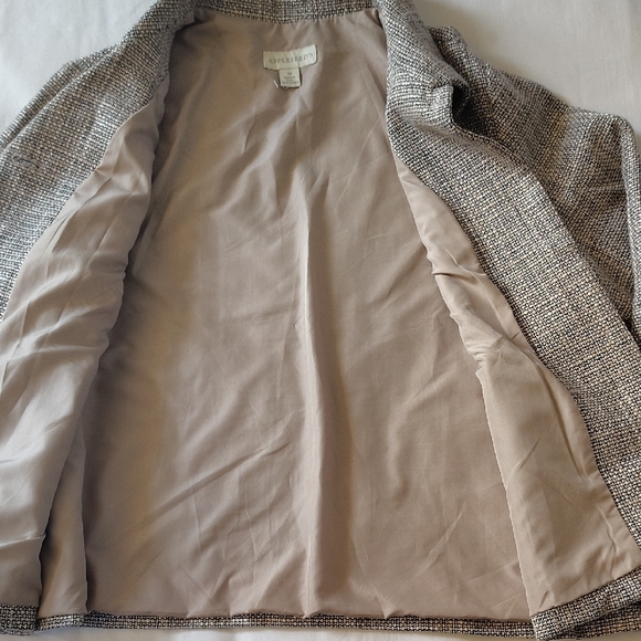 Appleseed's Beige Tweed Button-Front Blazer Size 16 EUC - Picture 6 of 7